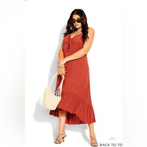 City Chic Island Retreat Maxi Dress - bronze